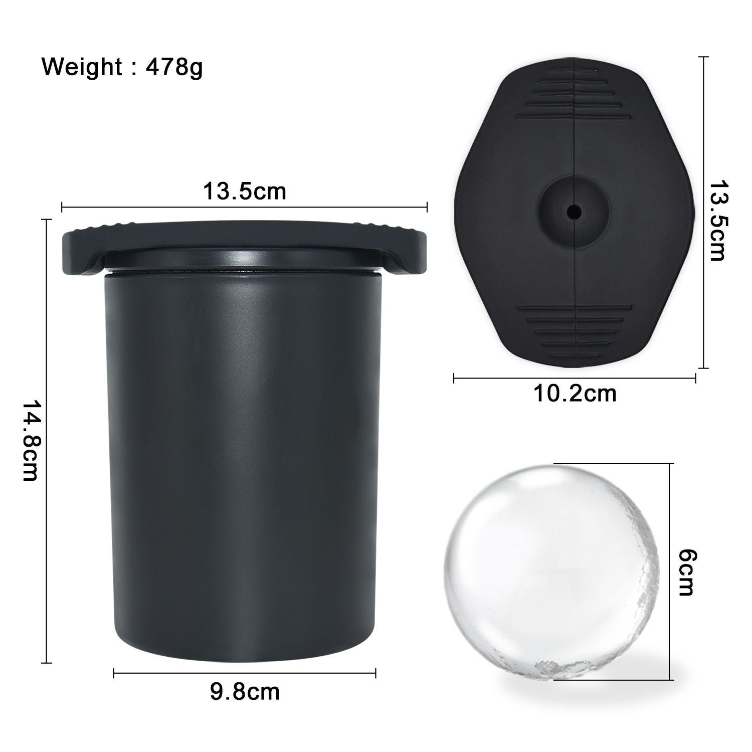 Molde Cristalino Esfera x1und