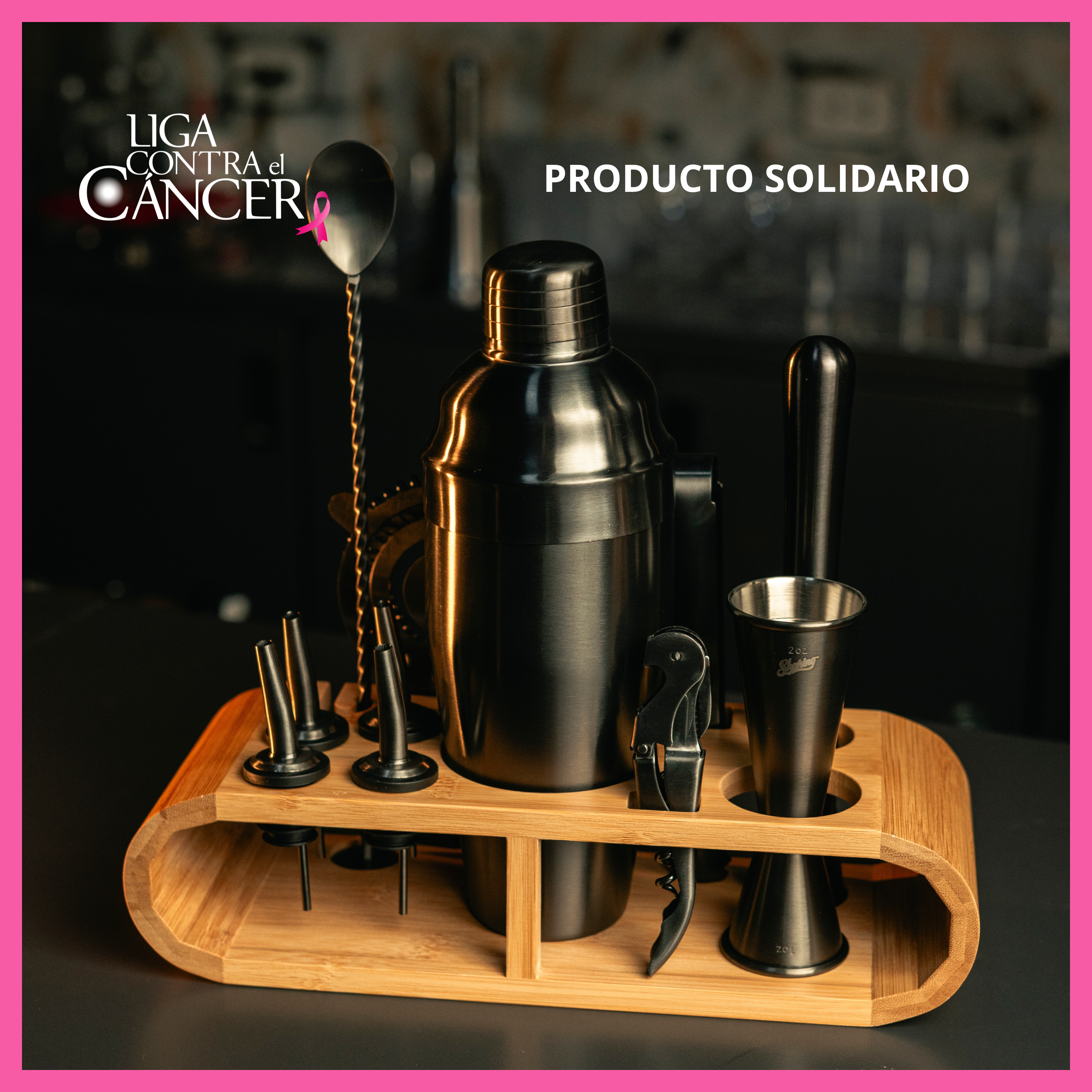 Set para Cocteleria Bamboo Black- 11 piezas