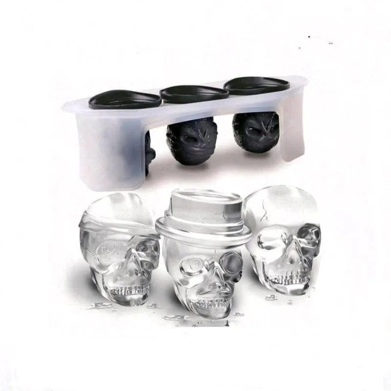 Molde de Hielo Trío Skull