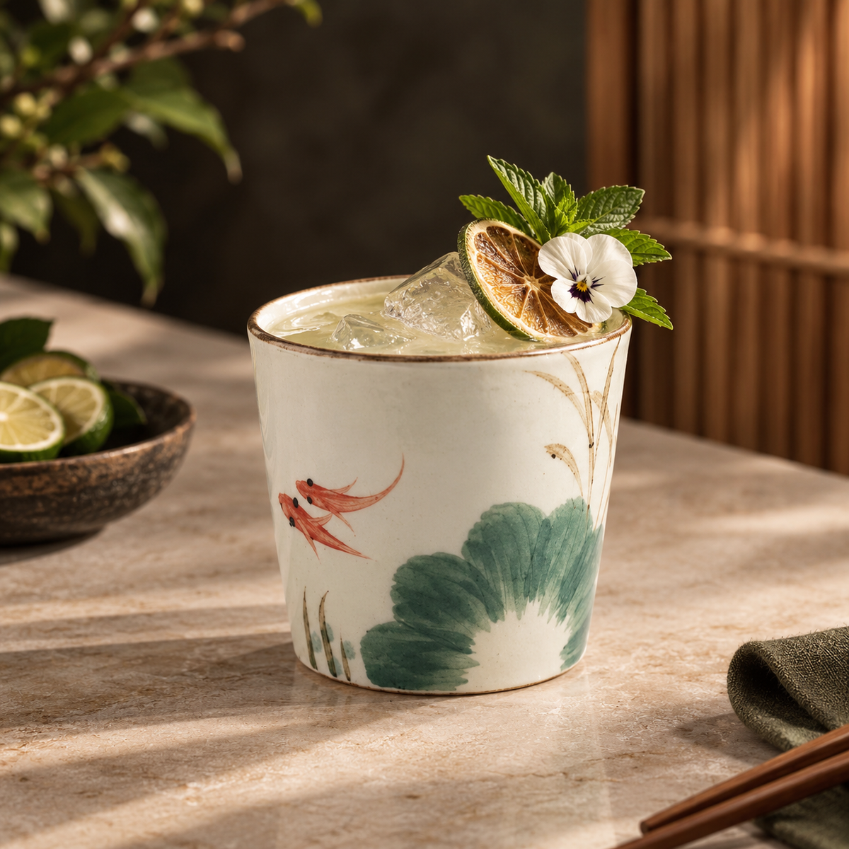 Vaso Ceramic Koi - 6oz