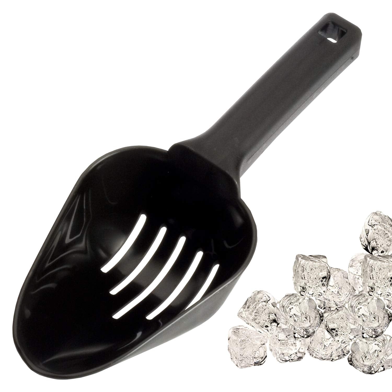 Pala para hielo negra 8oz