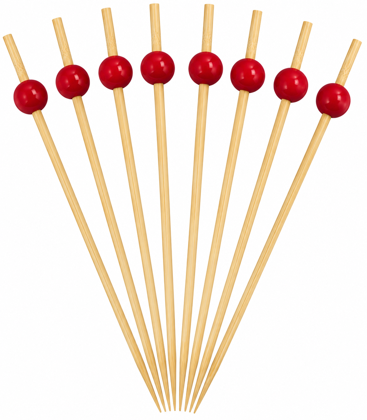 Cocktail Picks de Bamboo Rojo x100und