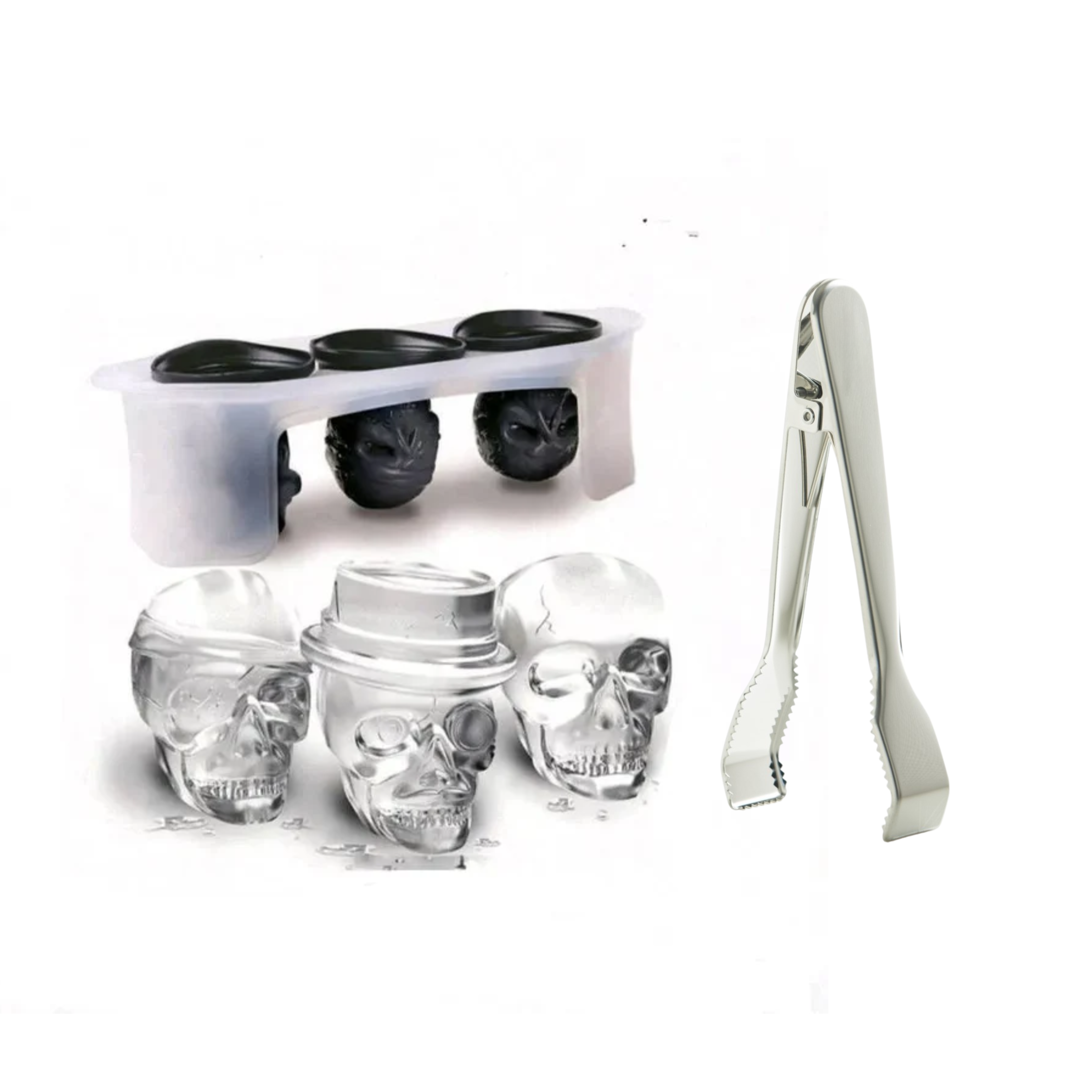 Molde de Hielo Trio Skull