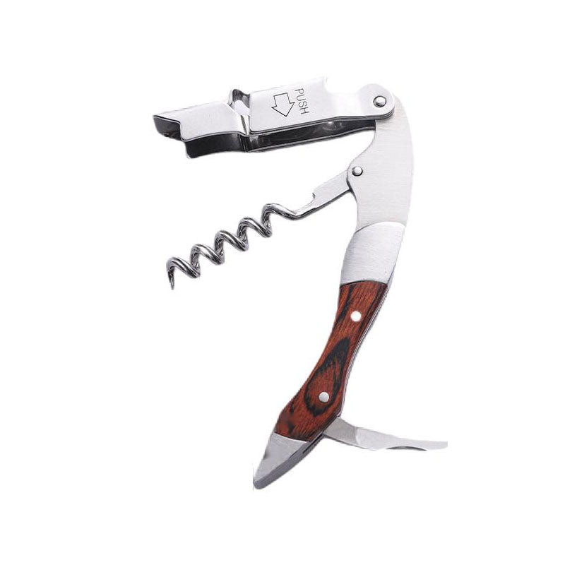 Estuche de cuero + Sacacorcho Wood