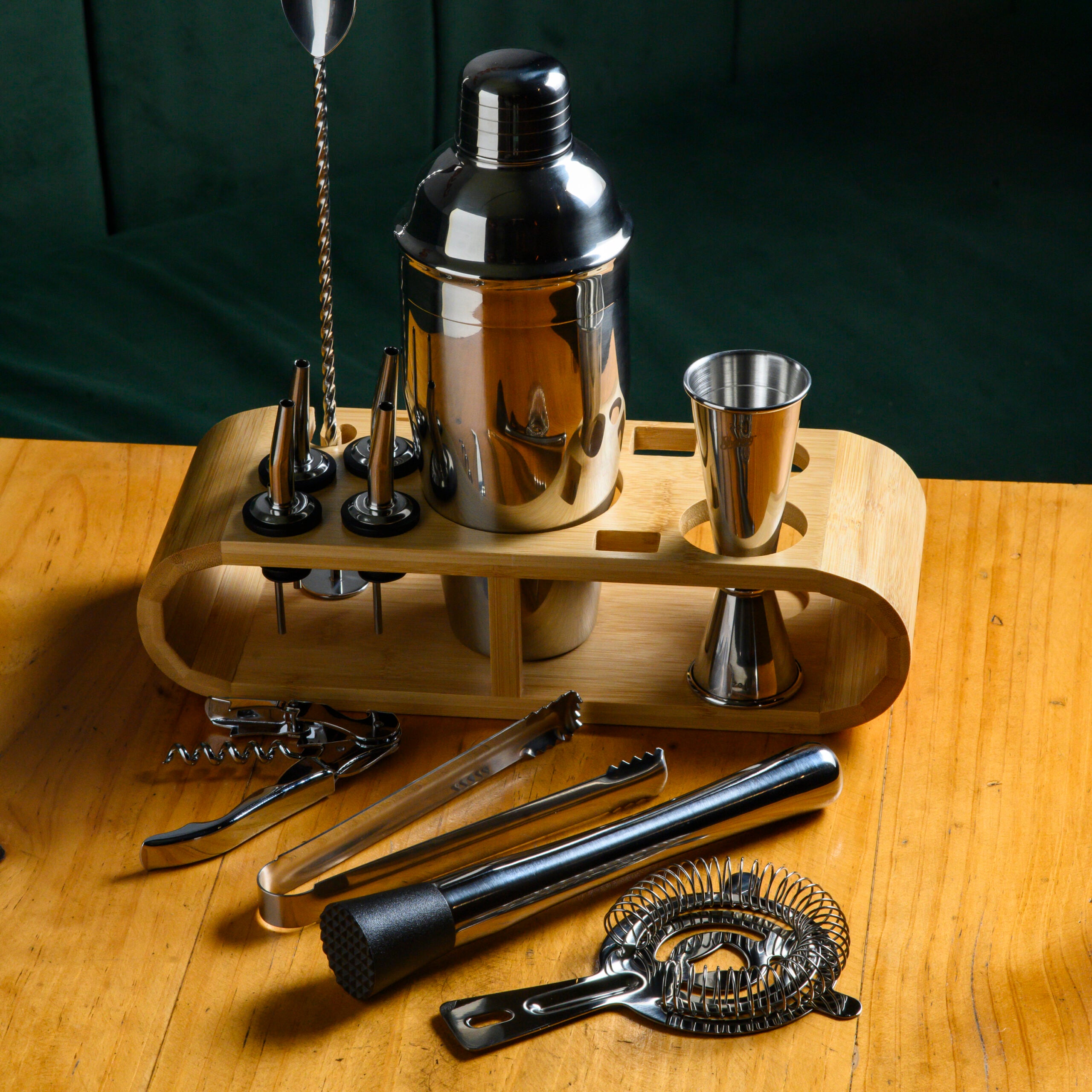 Set para Cocteleria Bamboo Silver - 11 piezas