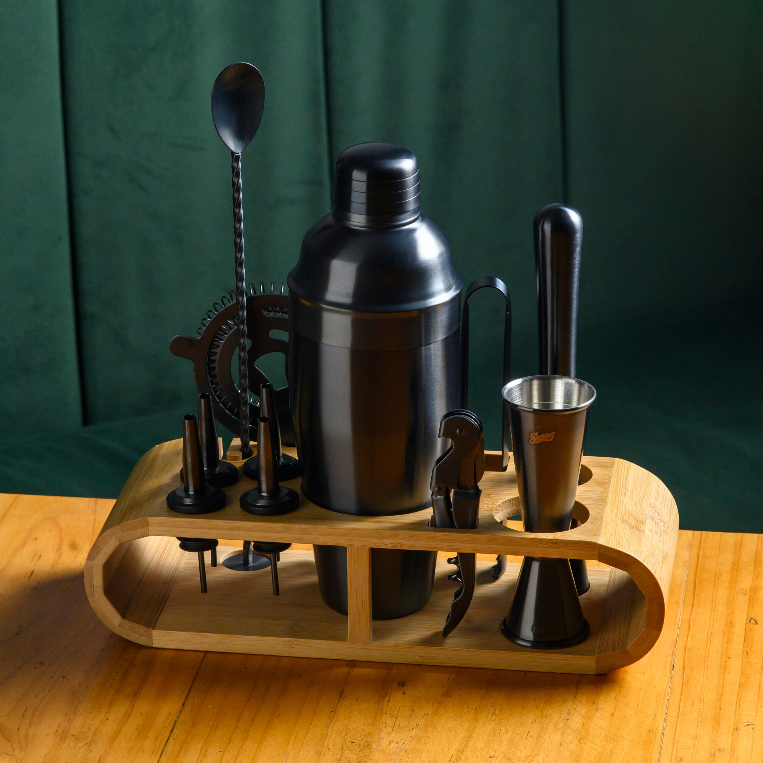 Set para Cocteleria bamboo Black- 11 piezas