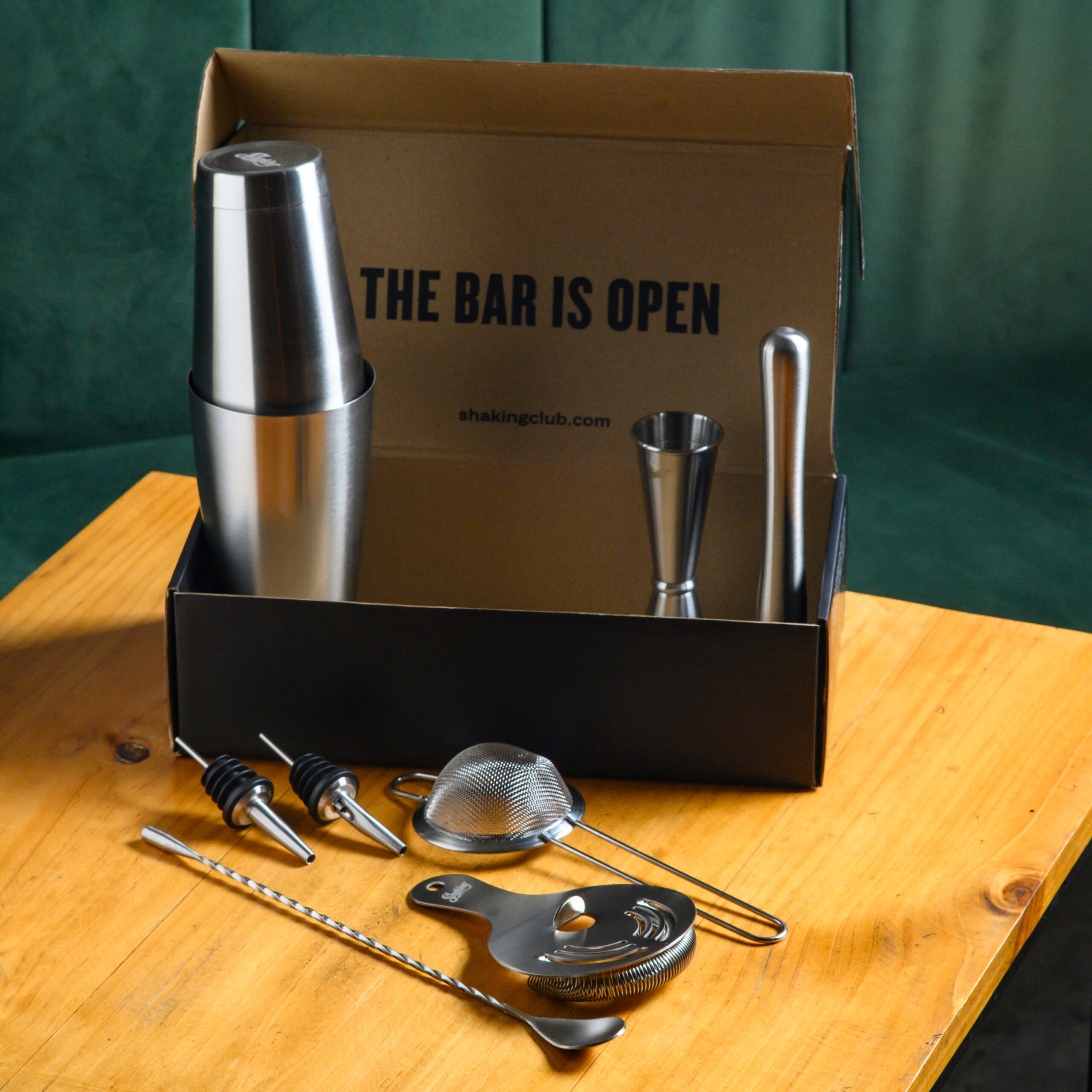 Set de coctelería completo Silver Matte - 8 piezas para Bar