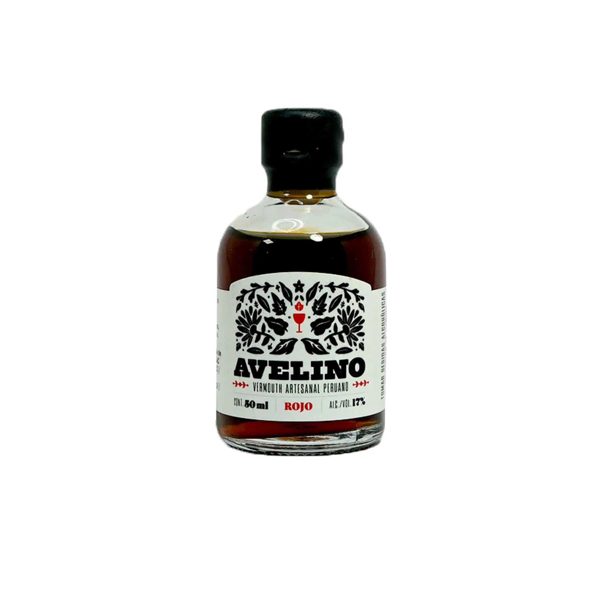 Mini Botella Vermouth Avelino Rojo