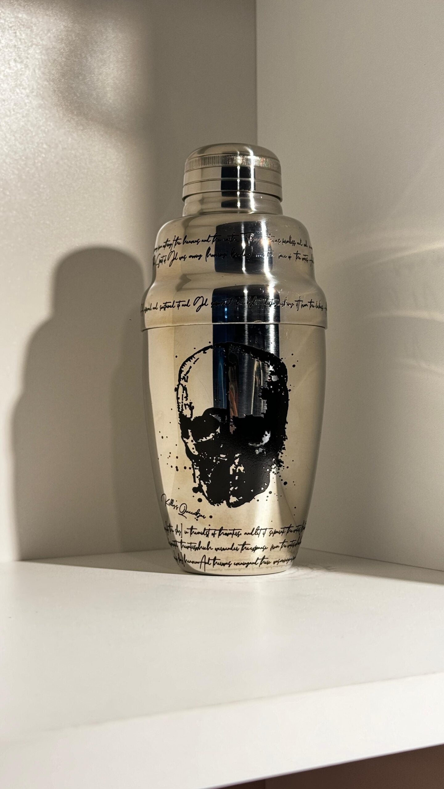 Coctelera Cobbler tres Cuerpos Diseño Calavera Skull