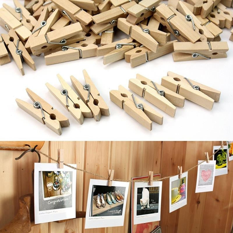 Clips de madera para decoración de cocteles - Pack 25 und