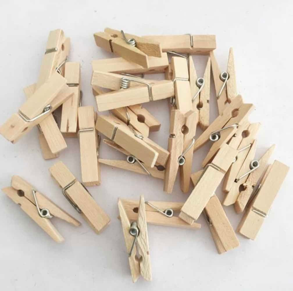 Clips de madera para decoración de cocteles - Pack 25 und