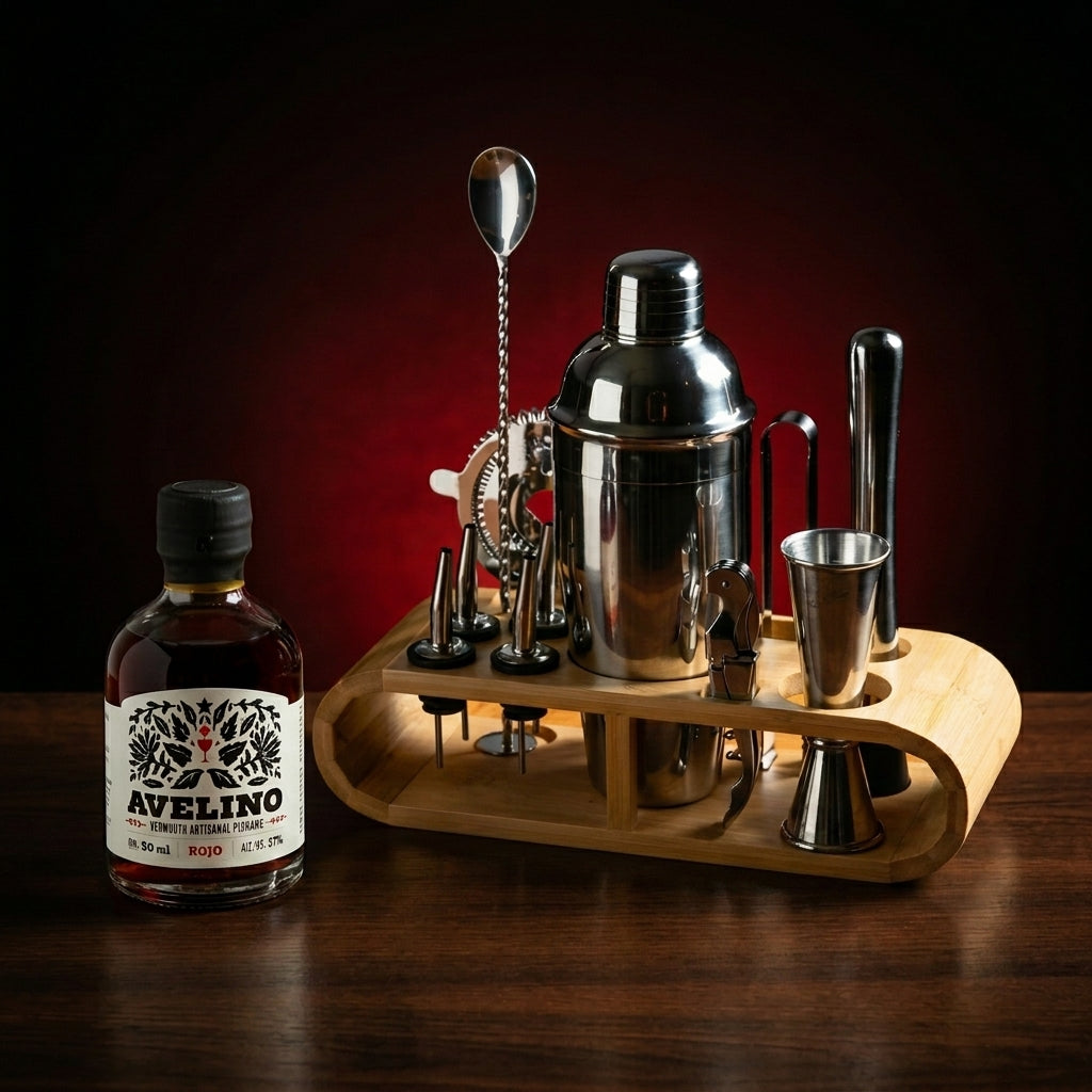 Set para Cocteleria Bamboo Silver - 11 piezas